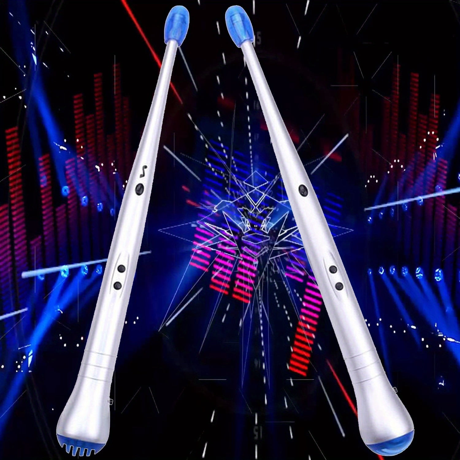 Electronic induction rhythm music drumsticks, air percussion drumsticks, drum set practice music products, Easter Halloween Christmas New Year holiday promotional gifts (not the sound of the drum)