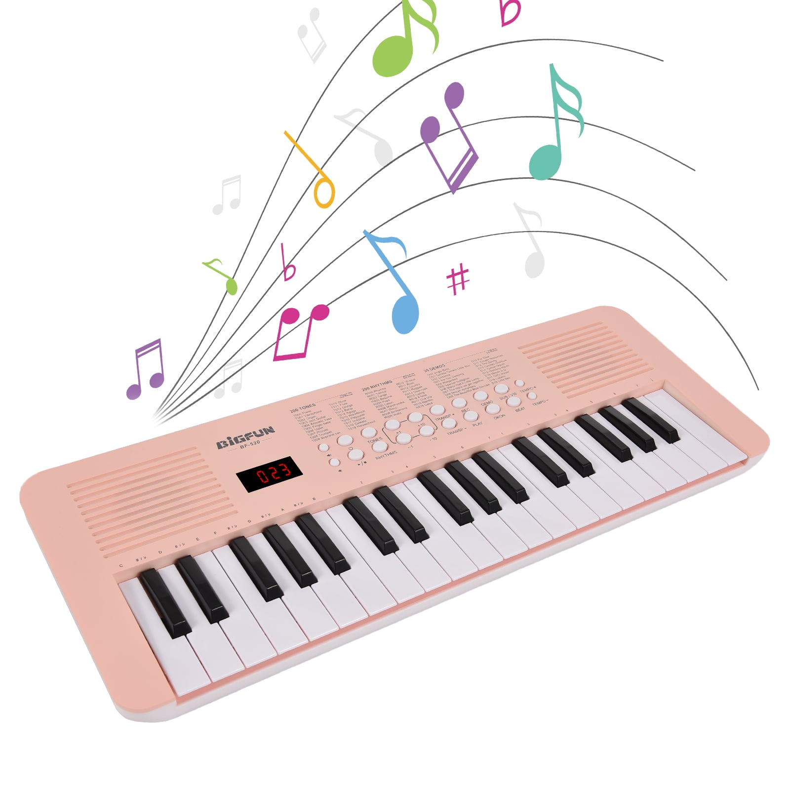 Electronic organ, Mode Portable Piano 200 Tones Piano Piano Dual Mode Musical With Dual Key Piano 200 Buzhi Portable Piano 37 Key Piano Mode Portable With Dual
