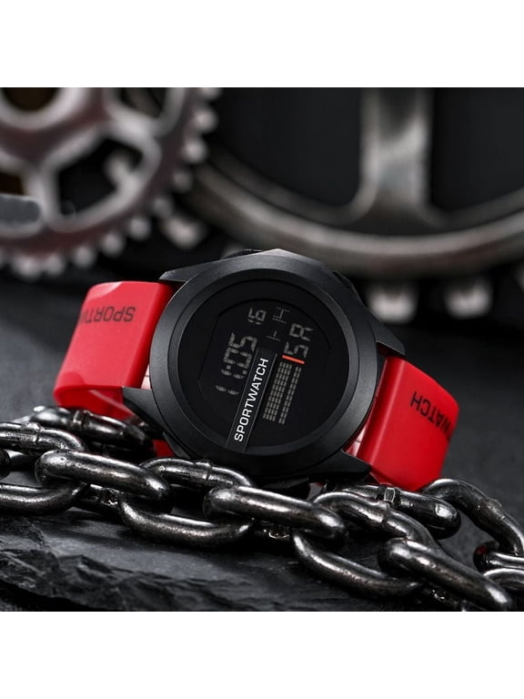 Electronic watch large dial electronic watch calendar week alarm clock night light stopwatch and other functions