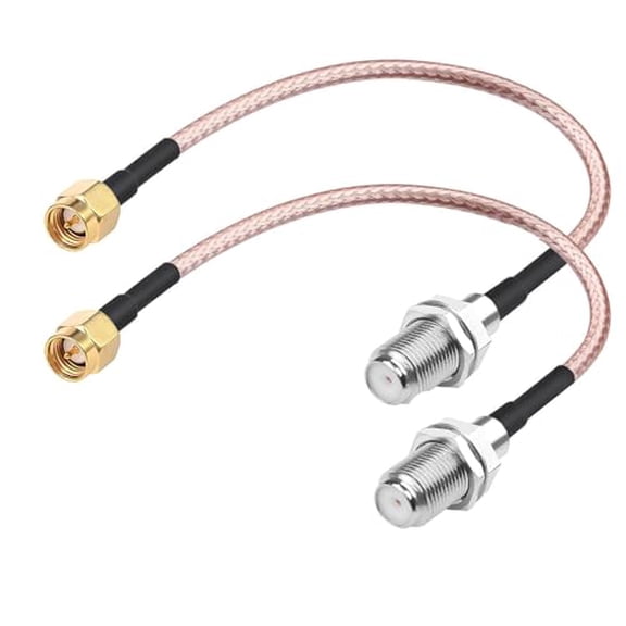 Electronics 2PCS RF coaxial Coax Cable Assembly SMA Male to F Female 6''