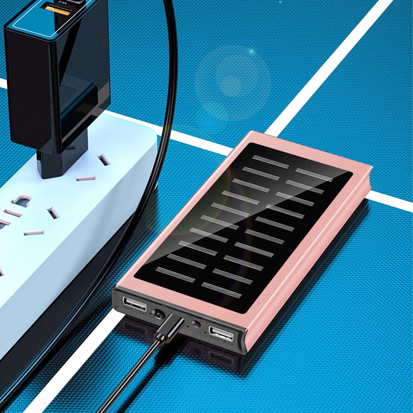 Electronics Accessories Portable Charger 20000mAh,Power Bank Charger Power Bank With 2 USB Outputs,External Battery Pack For Outdoor Activities Smartphones