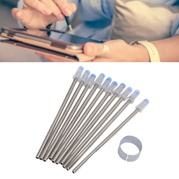 Electronics Ballpoint Refills, 10PCS D1 Pen Refill with Tweezer for Electromagnetic Pens