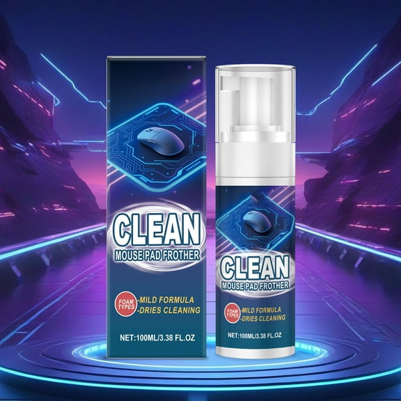 Electronics Cleaner under $5! CQCYD Mouse Pad Cleaner, Quick-Dry Decontamination Foam for Keyboard and Phone Case, 100ml Stain and Odor Remover, Multipurpose Cleaner for Gaming Gear and Electronics