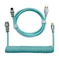 Electronics, Coiled USB C Cable for Gaming Keyboard DoubleSleeved