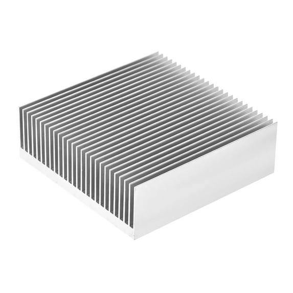 Uxcell Electronics Cooler Heatsink for LED Chip and Power Silver 80 x 80 x 27 mm / 3.15 x 3.15 x 1.06 inch