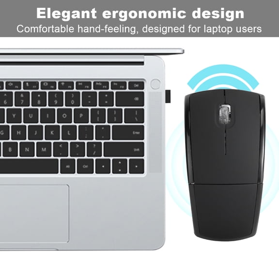 Electronics Folding Mouse, 2.4GHz Wireless Mouse ABS Ergonomic with Receiver for Home for Office Worker for Laptop
