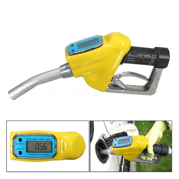 Electronics Fuel Gasoline Petrol Oil Delivery Transfer Tool, Nozzle Dispenser Flow Meter