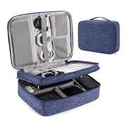 Electronics Organizer Bag - 3 Layer Travel Cable Organizer for iPad, Kindle, Hard Drives, Cables, and Chargers