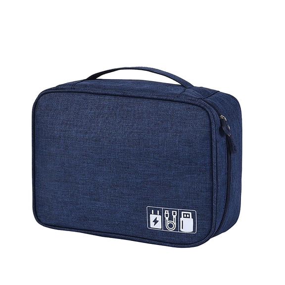 Electronics Organizer Bag Travel Cable Storage Case Power Charger Cord Pouch Multi Compartment Carry All 1 Count