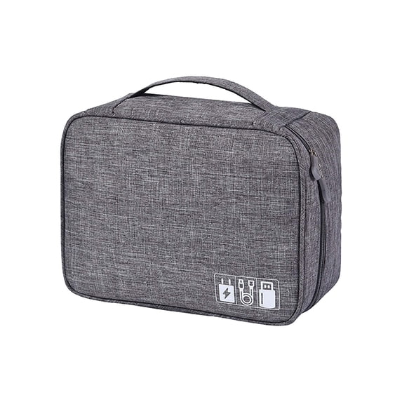 Electronics Organizer Bag Travel Cable Storage Case Power Charger Cord Pouch Multi Compartment Carry All 1 Count