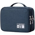thumbnail image 1 of Electronics Organizer, Mygreen Electronic Accessories Double Layer Travel Cable Organizer Cord Storage Bag for Cables, iPad Mini ,Power Bank, USB Flash Drive and More Gray, 1 of 7