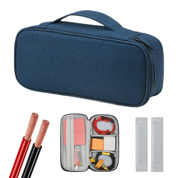 Electronics Organizer Travel Case Electronic Organizer Bag Travel Cable Organizer Bag Portable Accessories Pouch Multifunctional Organizer Case Blue
