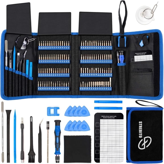 Electronics Precision Screwdriver Set 142-Piece 120-Bit Magnetic Repair Tool Kit for iPhone, MacBook, Computer, Laptop, PC, Tablet, PS4, Xbox, Nintendo, Game Console