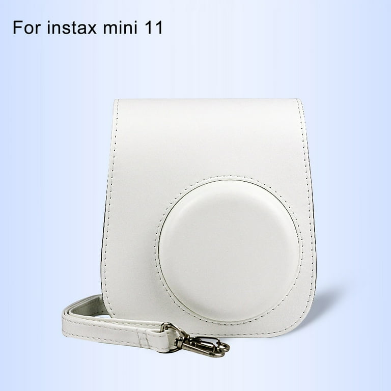 Electronics Promotion Clearance Instant Camera Case For Instax Mini 11  Leather Bag Solid Color Protective Case White YBY - Walmart.com