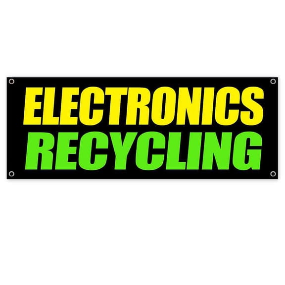Electronics Recycling 13 oz Vinyl Banner With Metal Grommets