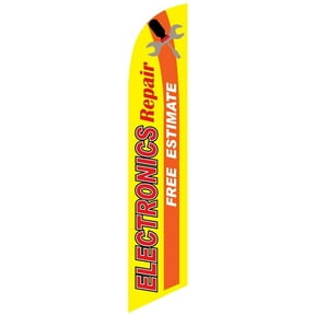 Electronics Repair Free Estimate Feather Banner Swooper Flag -No Wind Required- Replacement FLAG ONLY