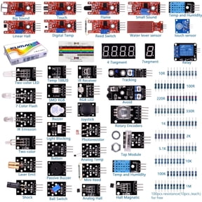 Kuman 37 in 1 Sensor Module Kit for Arduino and Raspberry Pi with Project Tutorials
