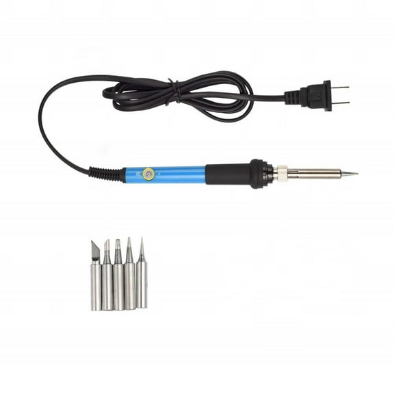 Electronics Soldering Iron Kit，60W 110V Adjustable Temperature Welding Tool Set,5pcs Different Soldering Tips