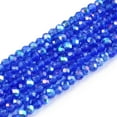 thumbnail image 1 of Electroplate Glass Beads Strands Half Rainbow Plated Faceted Rondelle Medium Blue 2.3~2.7x2mm Hole: 0.4mm 144~150pcs/strand 28~29cm, 1 of 3