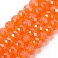thumbnail image 1 of Electroplate Glass Beads Strands Pearl Luster Plated Faceted Rondelle Coral 2.3~2.7x2mm Hole: 0.4mm about 144~150pcs/strand 28~29cm, 1 of 3