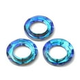 thumbnail image 1 of Electroplate Glass Linking Rings Cosmic Ring Ring Faceted Back Plated Round Ring Blue 30x6.5mm Inner Diameter: 17mm, 1 of 2