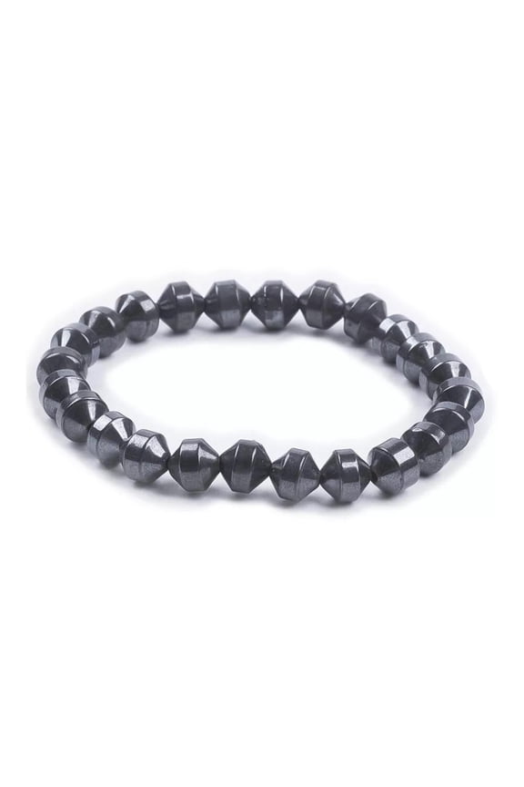 Electroplate Non-Strong Hematite Stretch Bracelet Adjustable Size Z105