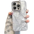 thumbnail image 1 of Electroplated Butterfly Glitter Feathered Case with or Without Chain, Lens Film Fully Covered, Drop Proof for iPhone 15 14 13 12 11 Pro Max XS XR X Phone Case (Silver 1,iPhone 11 Pro Max), 1 of 8