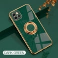 thumbnail image 1 of Electroplated Case for Samsung Galaxy A42 5G, Slim Thin Light Plating Frame Rotatable Metal Ring Holder Bracket Cover with Magnetic Car Mount Rugged Shockproof Anti-Scratches Case,Darkgreen, 1 of 9
