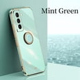 thumbnail image 1 of Electroplated Case for Samsung Galaxy S23 Plus, Glossy Soft Silicone Shockproof Anti-Drop Lens Protection Cover with Ring Holder Kickstand Bracket Ultra Slim Case for Samsung Galaxy S23 Plus,Green, 1 of 4