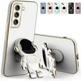 thumbnail image 1 of Electroplated Case for Samsung Galaxy S23 Ultra, Cute 3D Astronaut Hidden Kickstand Slim Cover, TPU Rubber Shockproof Anti-Scratches Case for Samsung Galaxy S23 Ultra,White, 1 of 3