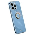 thumbnail image 1 of Electroplated Case for iPhone 14 Pro Max, Glossy Soft Silicone Shockproof Anti-Drop Lens Protection Cover with Ring Holder Kickstand Bracket Ultra Slim Case for iPhone 14 Pro Max,Blue, 1 of 3