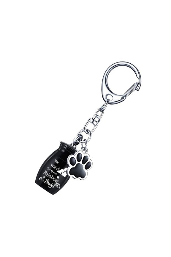 Electroplated Cats Cremation Urn Pendant Keychains for Ashes Pet Cremation Ashes Keychains PassedPet Collection Ashes Bo