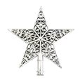 thumbnail image 1 of Electroplated Christmas Tree Star Topper, Glitter Xmas Tree Topper, Hollowed-Out Christmas Star Ornament Home Decor (7.9", Silver), 1 of 6