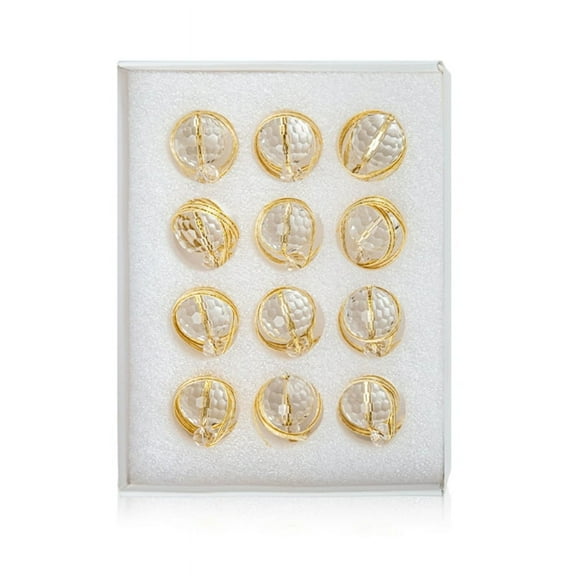 Electroplated Colorful Glass Ornaments Crystal Ball Prism Balls Colored White 22mm for Christmas Tree Decoration