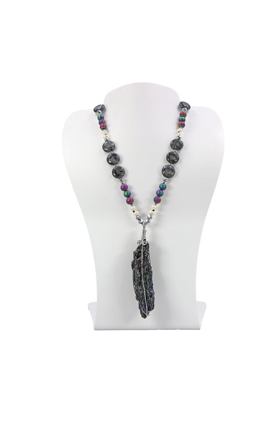 Electroplated Druzy Agate Necklace