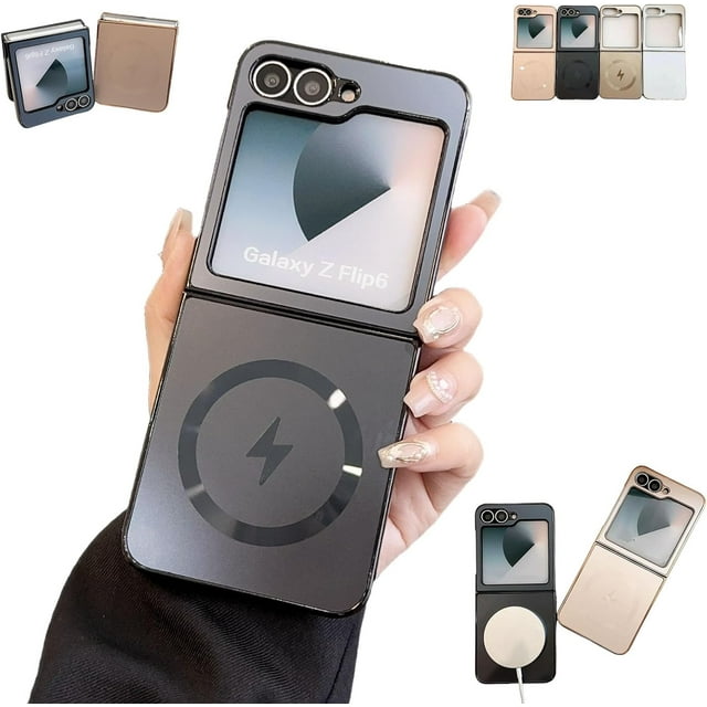Electroplated Frosted Magnetic Case Cover for Samsung Flip Series, Slim ...