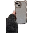 thumbnail image 1 of Electroplated Glitter cat Ears Phone case with Glitter Paper, Fashionable Cartoon Cute, Drop-Proof and wear-Resistant, for iPhone 15 14 13 12 11 Pro Max Phone Case (Silver,iPhone 15 Pro), 1 of 8
