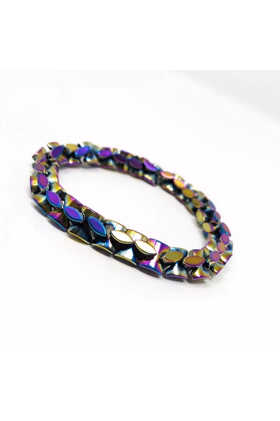 Electroplated Hematite Non-Strong Stretch Bracelet Unisex Adjustable Size X27