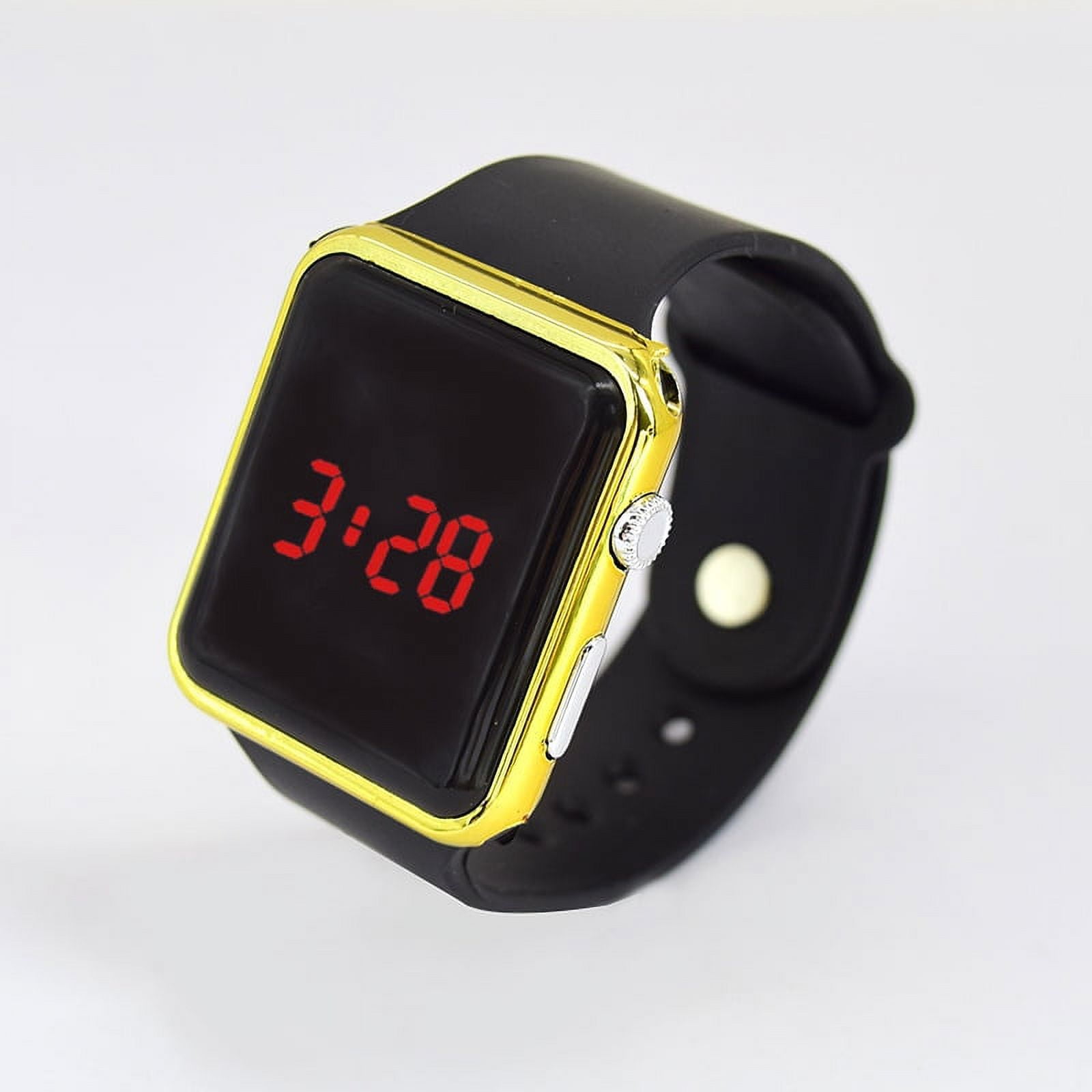 Electroplated LED Square Electronic Watch Student Adult Apple Couple