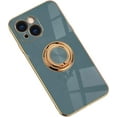 thumbnail image 1 of Electroplated Magnetic Ring Stand Phone Case for iPhone 13 Pro Max 12 11 X XS XR SE2 7 8 Plus, Soft Lined Shockproof Back Cover(Dark Gray,12), 1 of 7