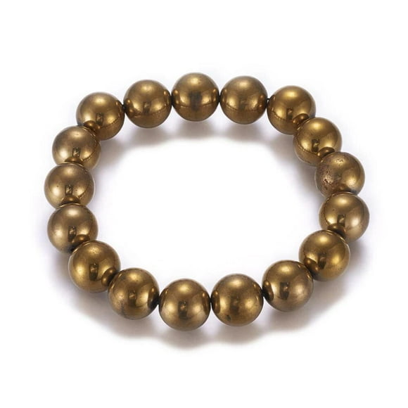 Electroplated NON-Strong Hematite Stretch Bracelet Pain Energy Powerful X47