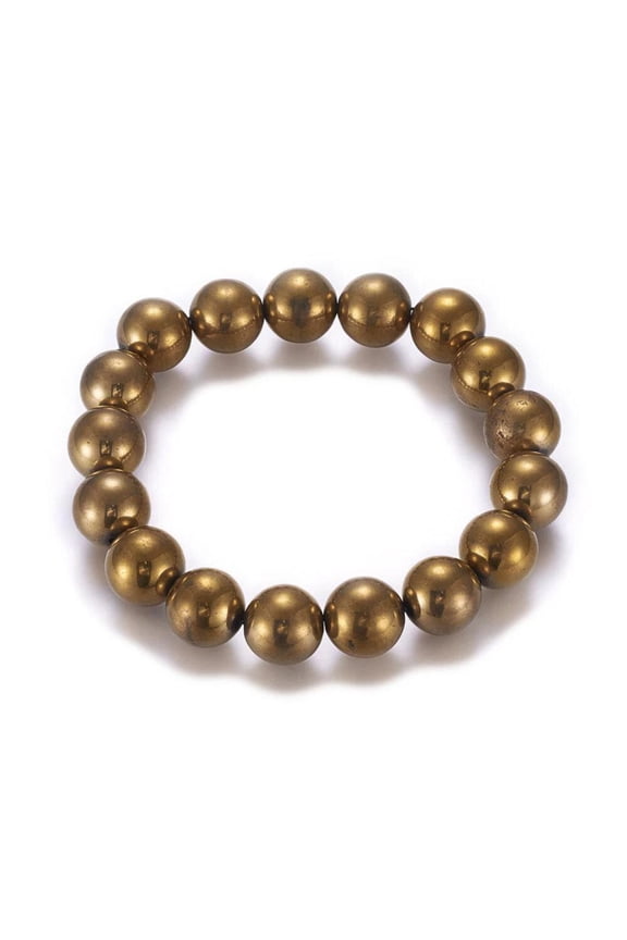 Electroplated NON-Strong Hematite Stretch Bracelet Pain Energy Powerful X47