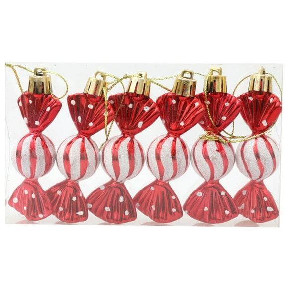 Electroplated Plastic Pendants Christmas Candy Pendants Adorable Christmas Gifts Colorful Christmas Tree Pendants