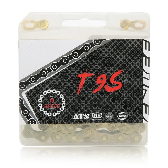 Electroplated, Rust-Resistant, Stable Design with Dual Bridge Construction and Quick-Connect Connector 9-Speed Mountain Bike Chain