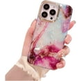 thumbnail image 1 of Electroplated Shell Pattern Marble Pattern Phone case, Anti-Drop and wear-Resistant, Small Perfume Design Sense, for iPhone15 14 13 12 11 Pro Max Plus Phone case (B7,iPhone 11 Pro), 1 of 8