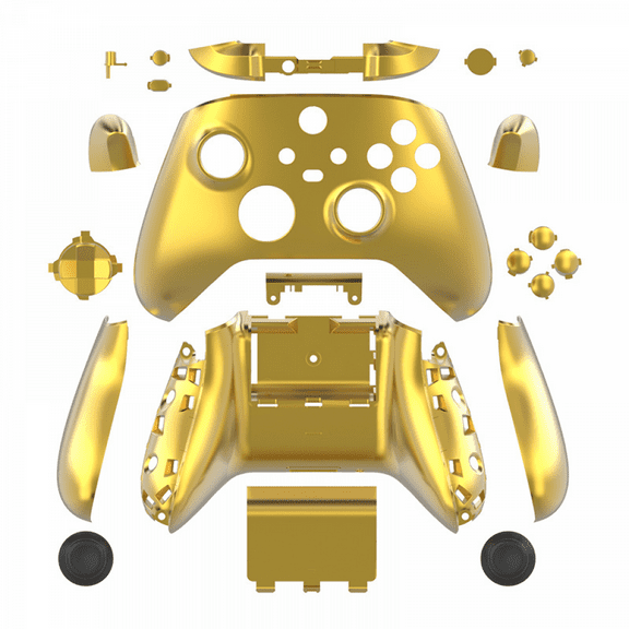 Electroplated Shell Replacement Kit for Xbox Series X/S Game Controller - Enhance Your Gamepad with a Stylish Makeover-Golden