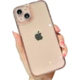 thumbnail image 1 of Electroplated Shiny Clear case with Multi-Coloured Frame Options, Comes with Lens Protection and is Drop-Proof, for iPhone 15 14 13 12 11 Pro Max Plus case (Pink,iPhone 14 Pro Max), 1 of 8