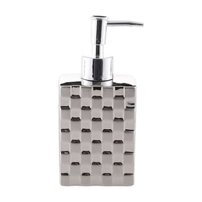 Electroplated Silver Ceramic Soap Dispenser 300ml for Kitchen Bathroom