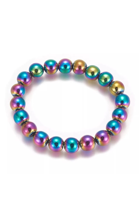 Electroplated Strong Hematite Stretch Bracelet Pain Relief Energy Powerful G6