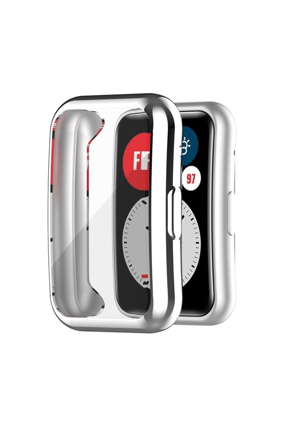 Electroplated TPU Full Coverage Case with Film for Smartwatches Durable Soft Gel Bumper Scratch Resistant Cover Slim Transparent Design Easy Installation F